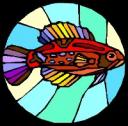 Stained-glass fish