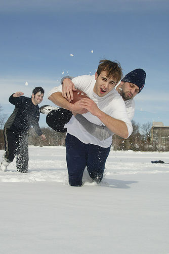 snow football