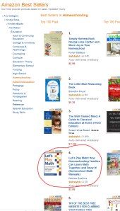 Kindle Homeschooling Bestseller List: #4