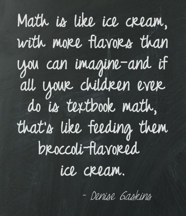 Math is like ice cream