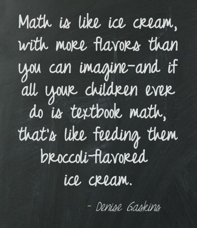 Math is like ice cream