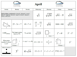 AprilMathCalendar