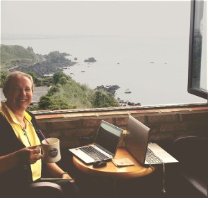 Blogging while we watch the tide come in. :)