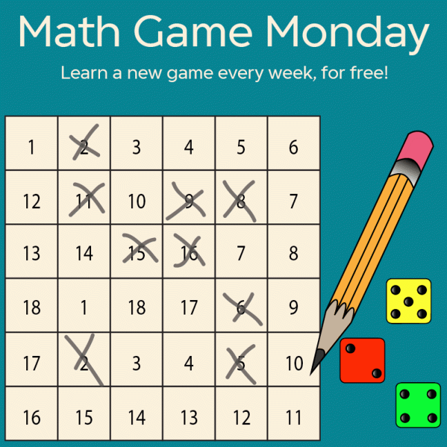Learn a new game with Math Game Monday