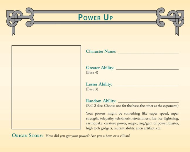 Power Up character sheet