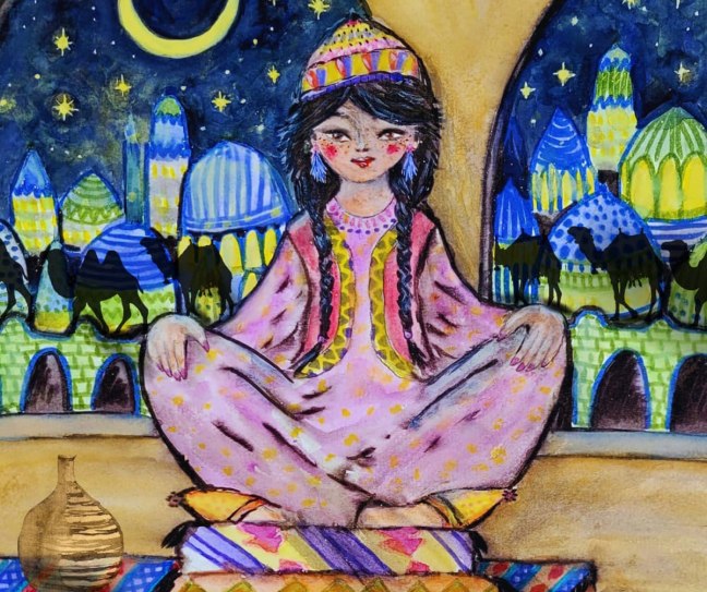 illustration from Farzanah and the 17 Camels