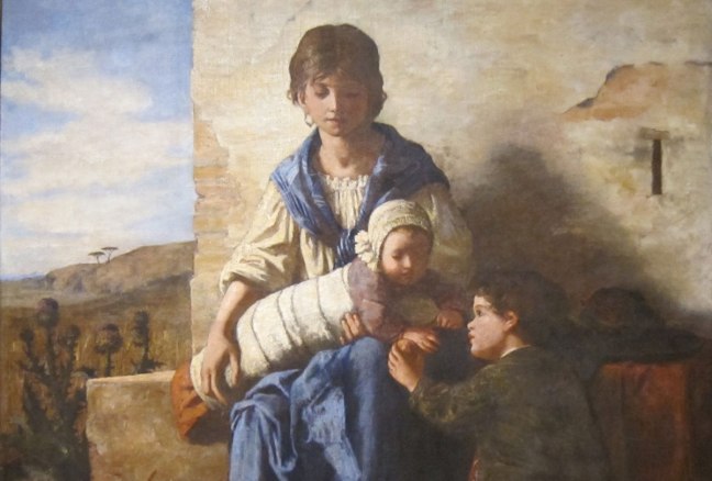 "Woman and Children" painting by Elizabeth Boott Duveneck, public domain