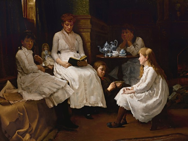 painting by Dennis Miller Bunker, public domain