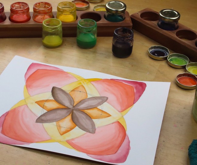 photo of math art painting