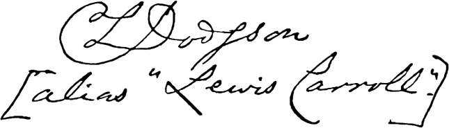 Lewis Carroll signature