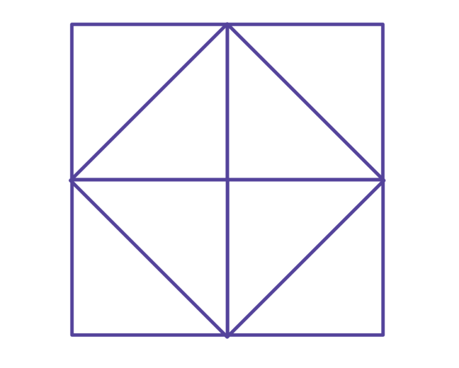 tilted square inside larger square