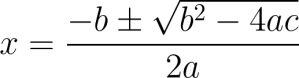 the quadratic formula