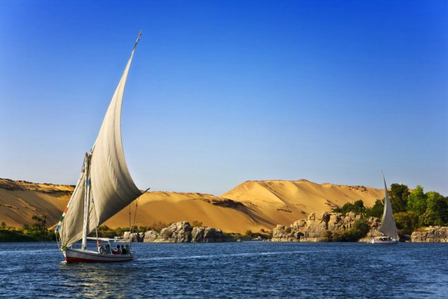 photo of sailboat on the Nile river