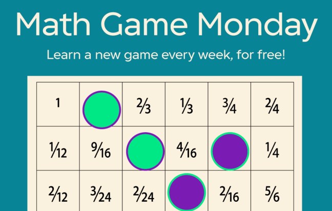 Learn a new game with Math Game Monday
