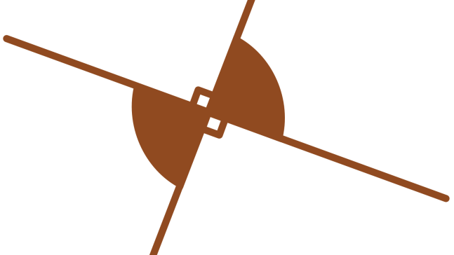 diagram of two perpendicular lines