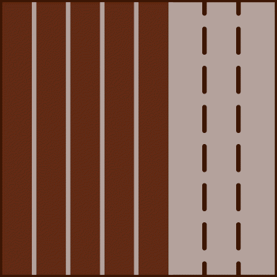 One batch of brownies is one square unit, but part of the batch has been eaten. Now we have fractional brownies: five-eighths of the pan.