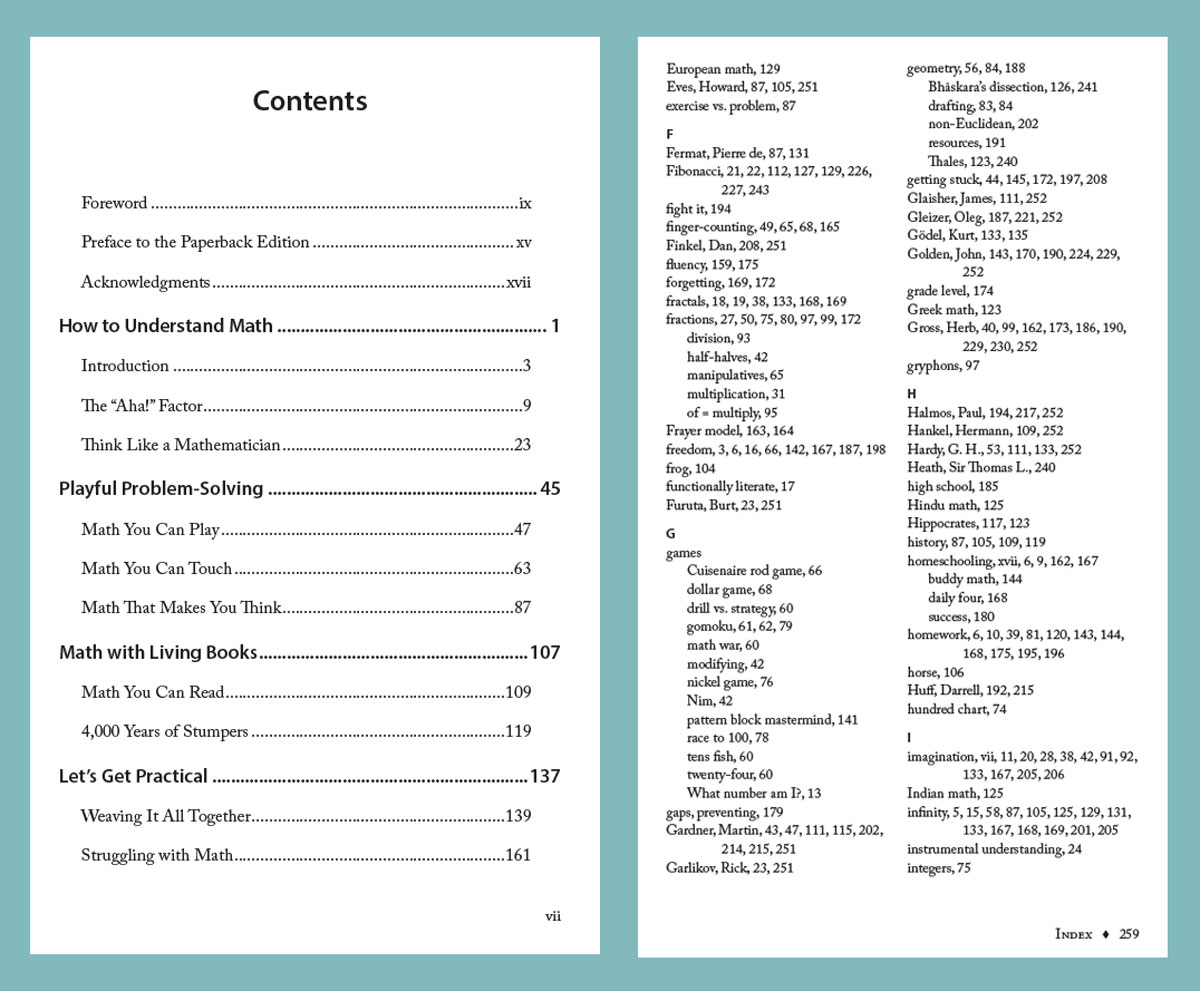Index Working on the Index — Part One – Denise Gaskins' Let's Play Math