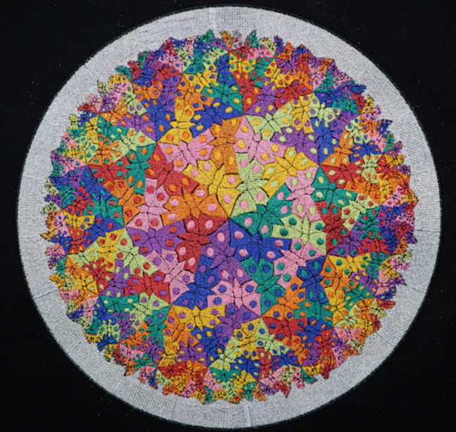 Hyperbolic Embroidered Butterflies by Doug Dunham and Lisa M Shier
